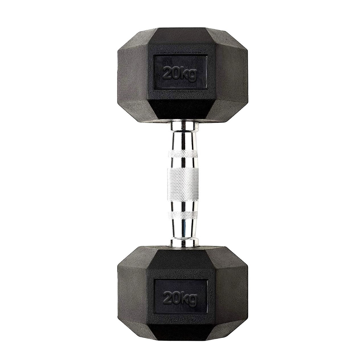 Hex Dumbbells 2.5 kg–60 kg Pairs & Sets – Rubber‑Coated Anti‑Roll Weights with Knurled Chrome Handles – Complete Strength Training Range for Home & Studio Gym