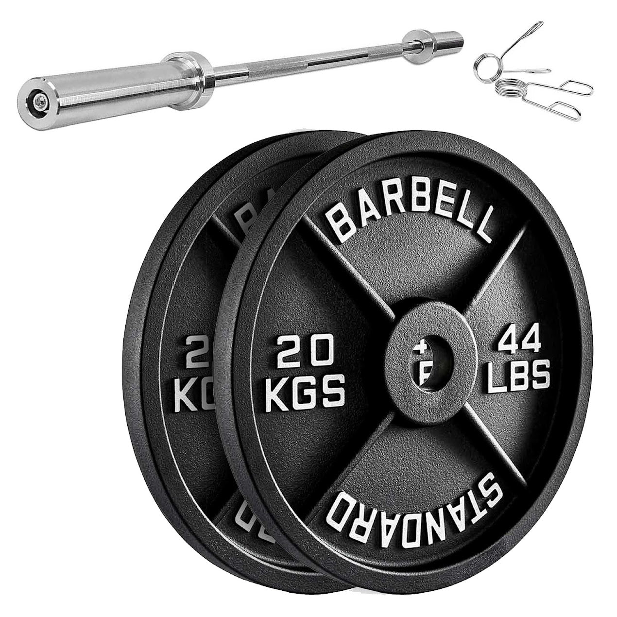 Heavy-Duty Cast Iron Weight Plates – Anti-Rust, Black Powder-Coated Discs for Home Strength Training – Compact Design Ideal for Small Gym Spaces