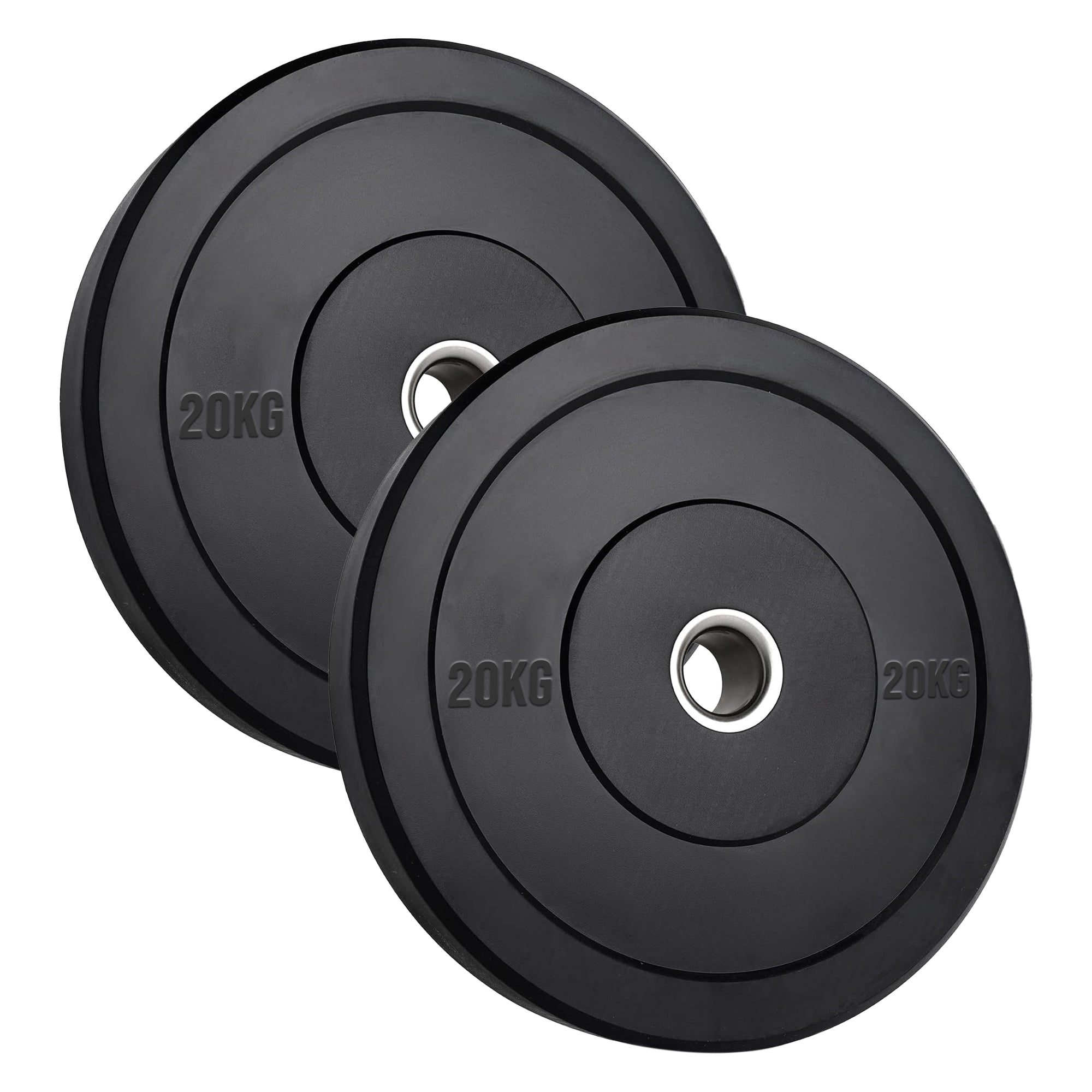 Heavy-Duty Olympic Rubber Bumper Plates – Low-Bounce Weight Set for Strength Training, Durable for Home Gym & Garage Workouts