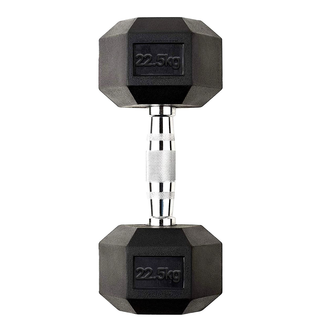 Hex Dumbbells 2.5 kg–60 kg Pairs & Sets – Rubber‑Coated Anti‑Roll Weights with Knurled Chrome Handles – Complete Strength Training Range for Home & Studio Gym