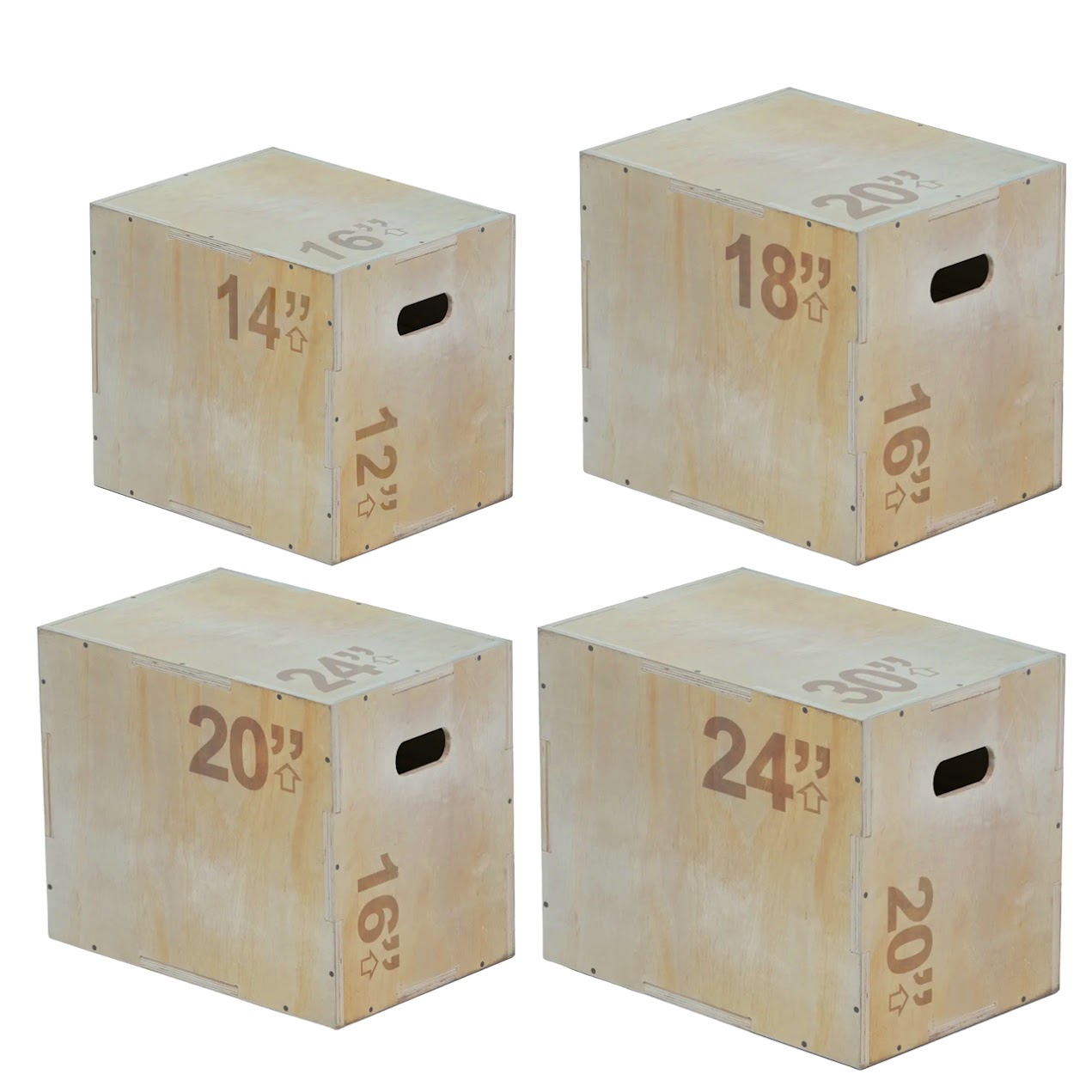 Versatile 3-in-1 Plyometric Jump Box – Durable Wooden Build with Anti-Slip Top & Multiple Heights – Ideal for Home Gym Strength & Agility Workouts