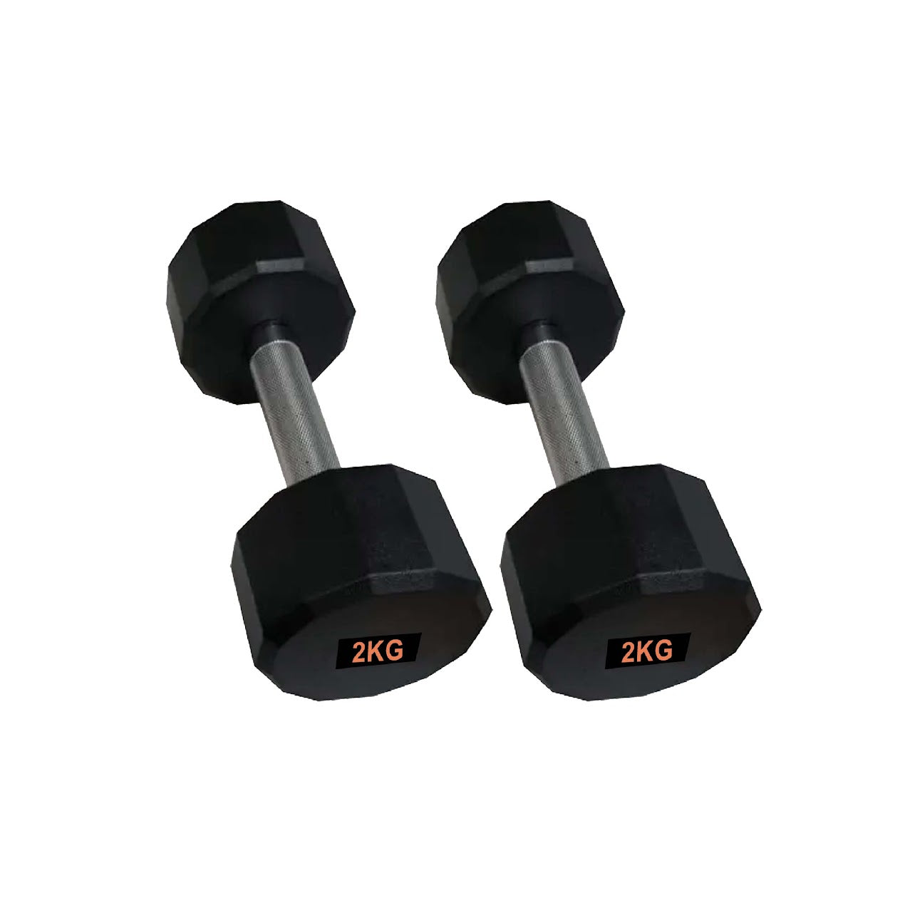Rubber-Coated Round Hex Dumbbell – Anti-Roll, Knurled Grip, Floor-Safe Weights for Strength Training & Home Gym Use