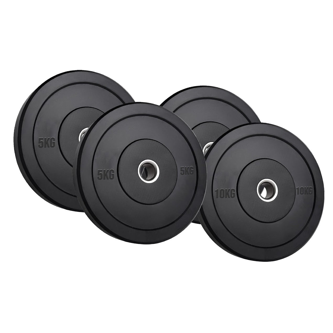 Heavy-Duty Olympic Rubber Bumper Plates – Low-Bounce Weight Set for Strength Training, Durable for Home Gym & Garage Workouts