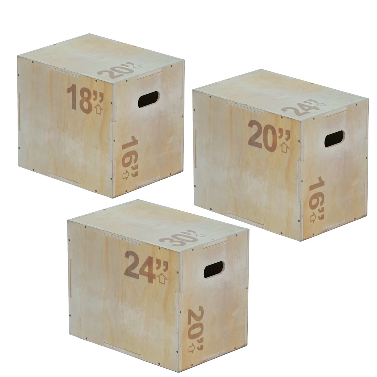 Versatile 3-in-1 Plyometric Jump Box – Durable Wooden Build with Anti-Slip Top & Multiple Heights – Ideal for Home Gym Strength & Agility Workouts