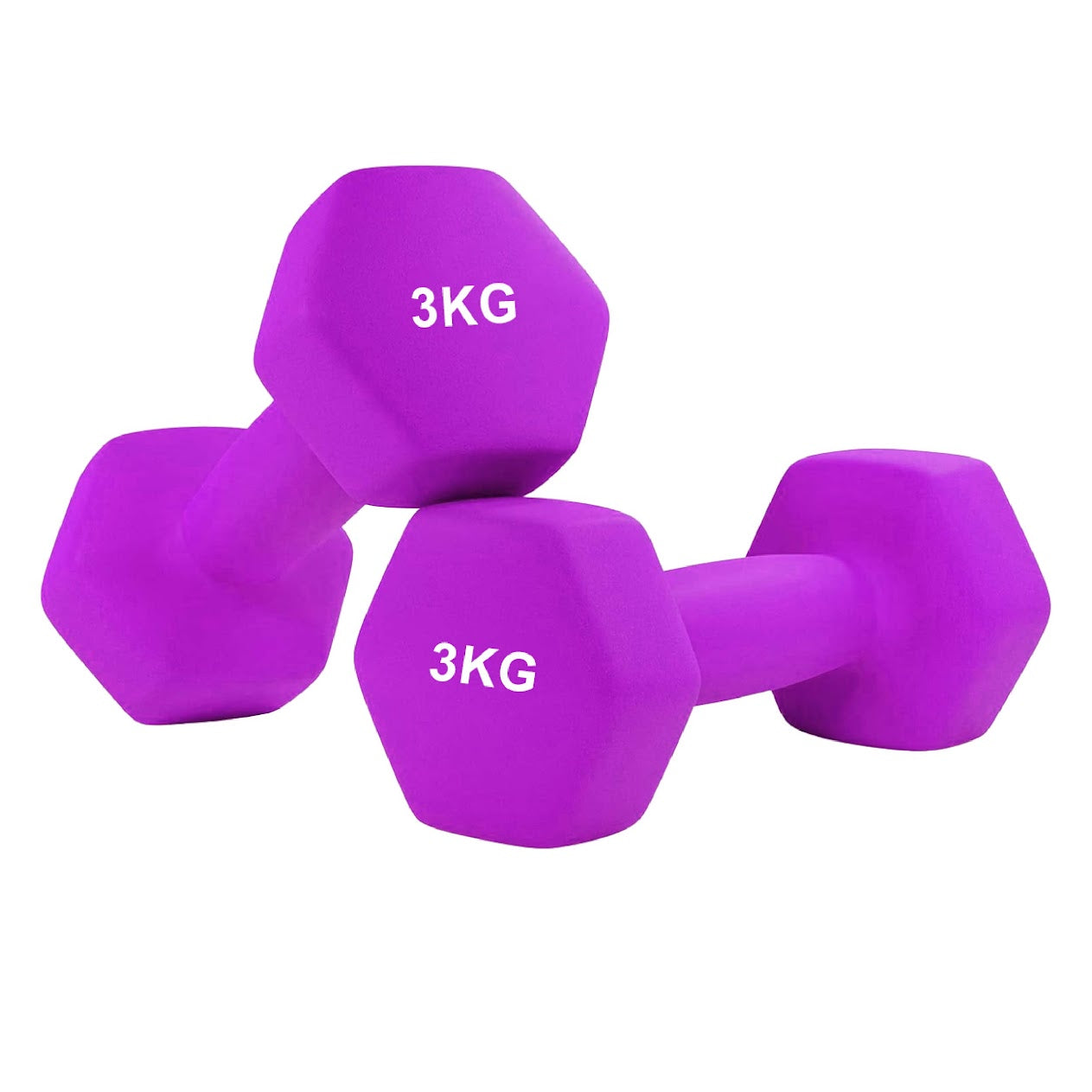 Hex Neoprene Dumbbell Set – Anti-Roll Design, Non-Slip Grip, Durable Coating – Perfect for Home Gym Strength Training, Toning & Easy Compact Storage