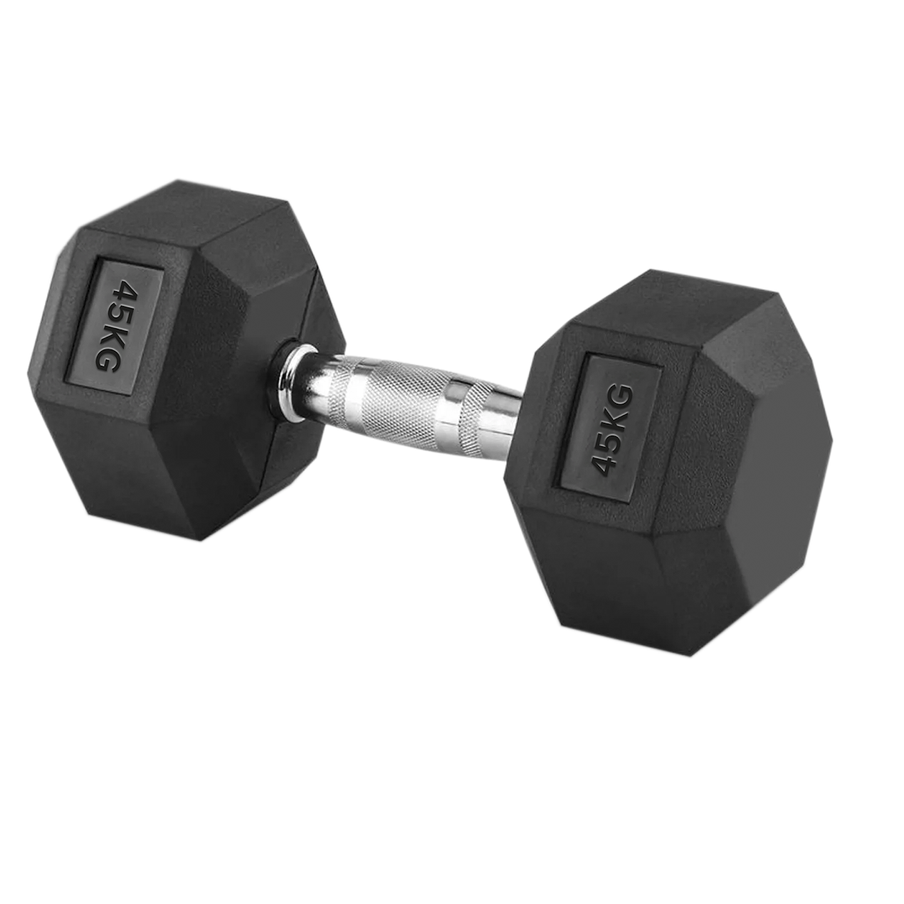 Hex Dumbbells 2.5 kg–60 kg Pairs & Sets – Rubber‑Coated Anti‑Roll Weights with Knurled Chrome Handles – Complete Strength Training Range for Home & Studio Gym
