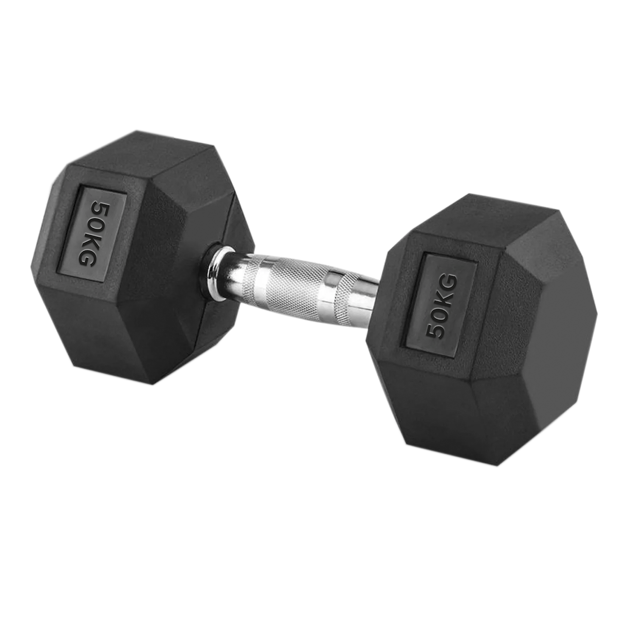 Hex Dumbbells 2.5 kg–60 kg Pairs & Sets – Rubber‑Coated Anti‑Roll Weights with Knurled Chrome Handles – Complete Strength Training Range for Home & Studio Gym