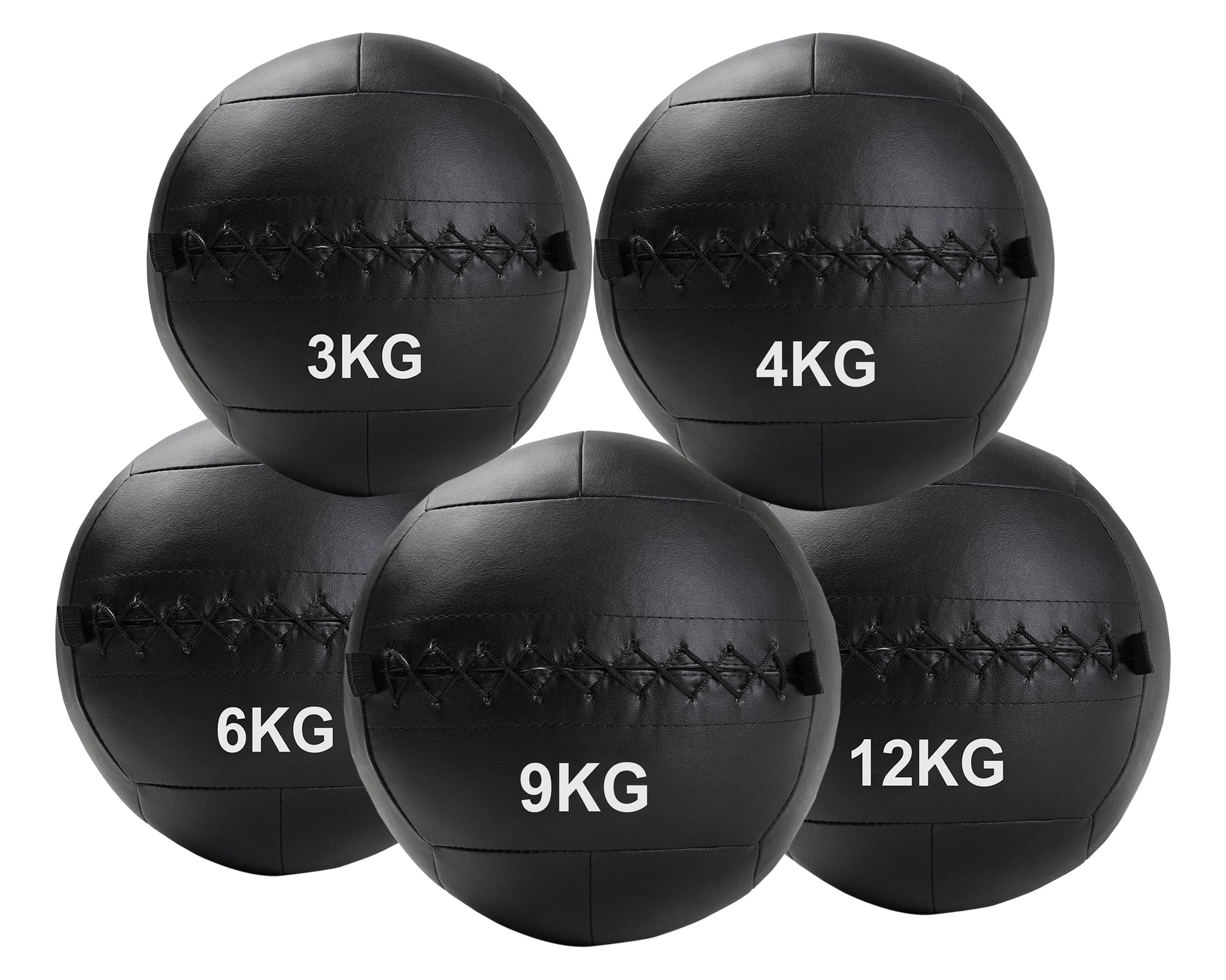 No-Bounce Wall Balls 3kg–12kg – Durable Textured Medicine Balls with Reinforced Stitching for Functional Fitness & Strength Workouts at Home
