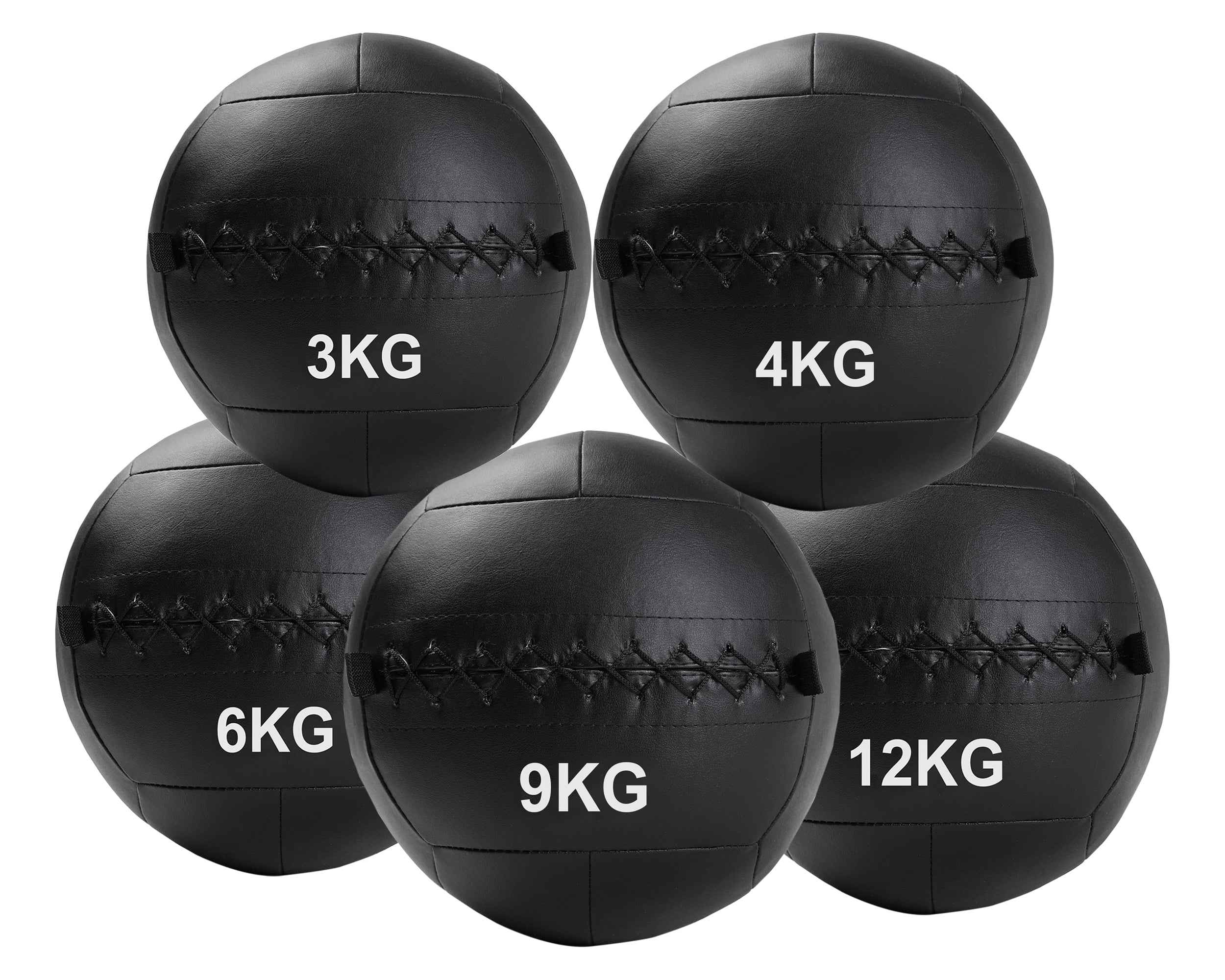 No-Bounce Wall Balls 3kg–12kg – Durable Textured Medicine Balls with Reinforced Stitching for Functional Fitness & Strength Workouts at Home