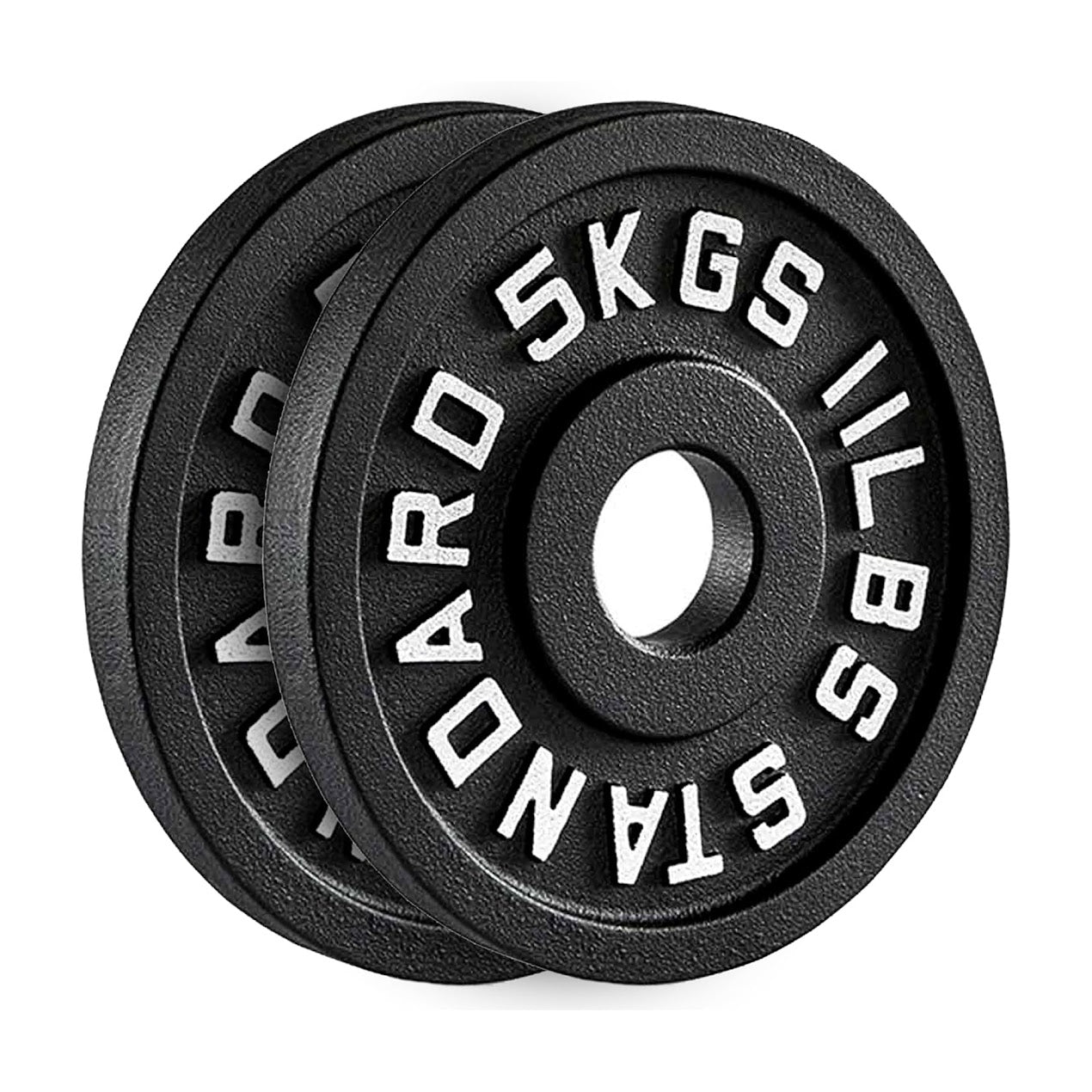 Heavy-Duty Cast Iron Weight Plates – Anti-Rust, Black Powder-Coated Discs for Home Strength Training – Compact Design Ideal for Small Gym Spaces