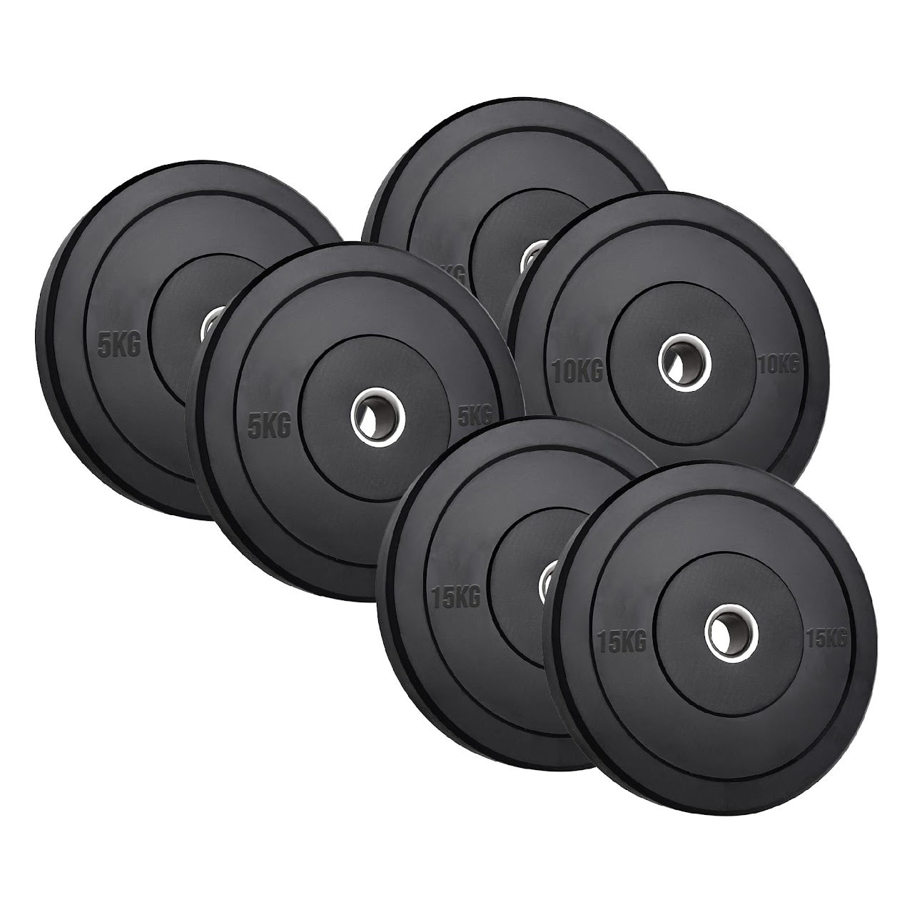 Heavy-Duty Olympic Rubber Bumper Plates – Low-Bounce Weight Set for Strength Training, Durable for Home Gym & Garage Workouts