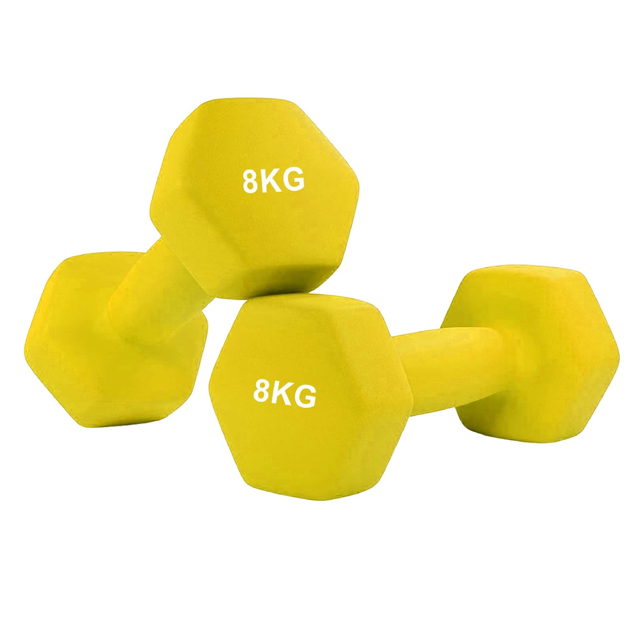 Hex Neoprene Dumbbell Set – Anti-Roll Design, Non-Slip Grip, Durable Coating – Perfect for Home Gym Strength Training, Toning & Easy Compact Storage