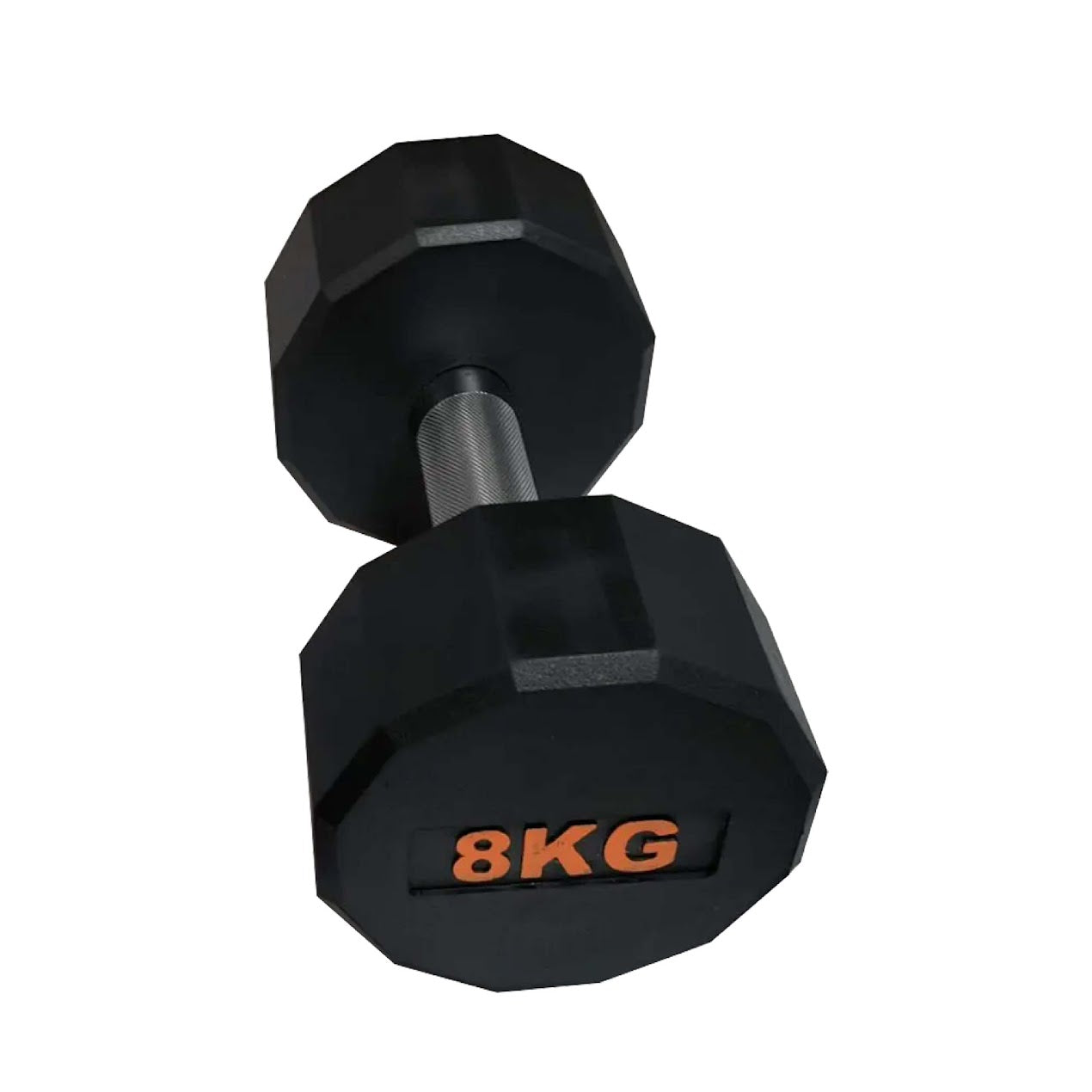 Rubber-Coated Round Hex Dumbbell – Anti-Roll, Knurled Grip, Floor-Safe Weights for Strength Training & Home Gym Use