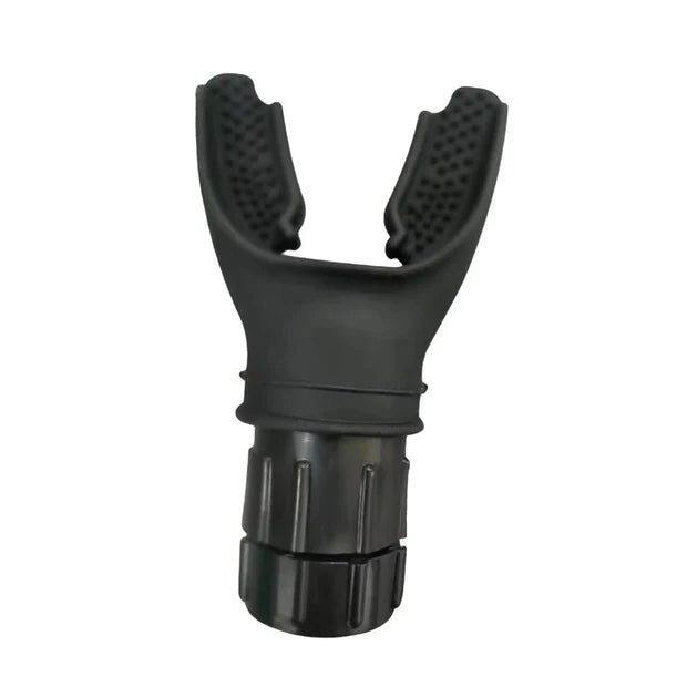 Black rubber duckbill valve on a white background