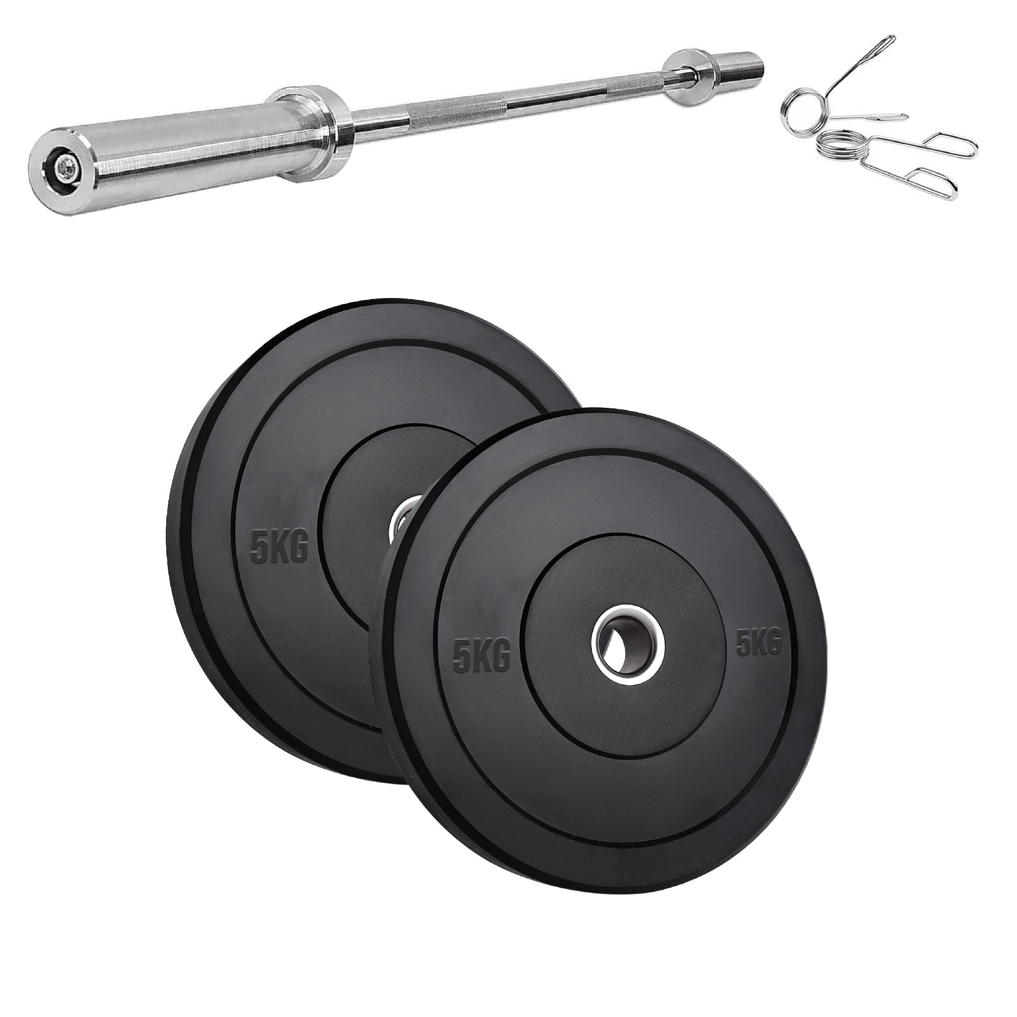 Heavy-Duty Olympic Rubber Bumper Plates – Low-Bounce Weight Set for Strength Training, Durable for Home Gym & Garage Workouts