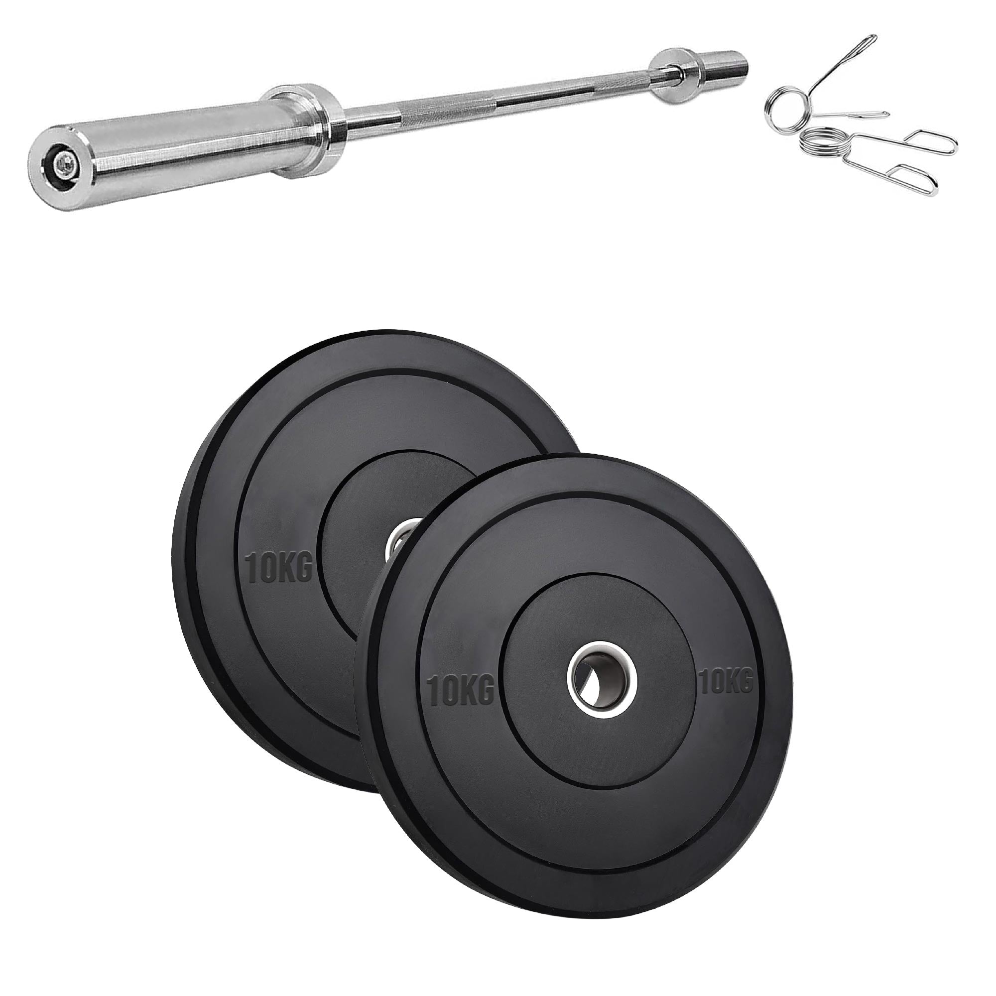 Heavy-Duty Olympic Rubber Bumper Plates – Low-Bounce Weight Set for Strength Training, Durable for Home Gym & Garage Workouts