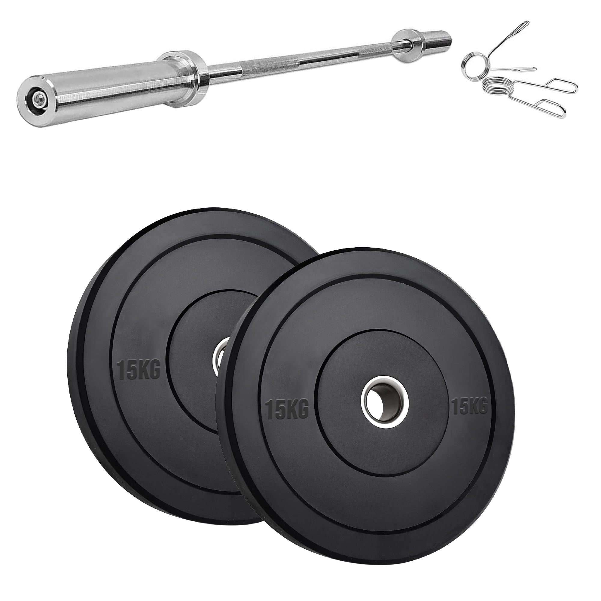 Heavy-Duty Olympic Rubber Bumper Plates – Low-Bounce Weight Set for Strength Training, Durable for Home Gym & Garage Workouts