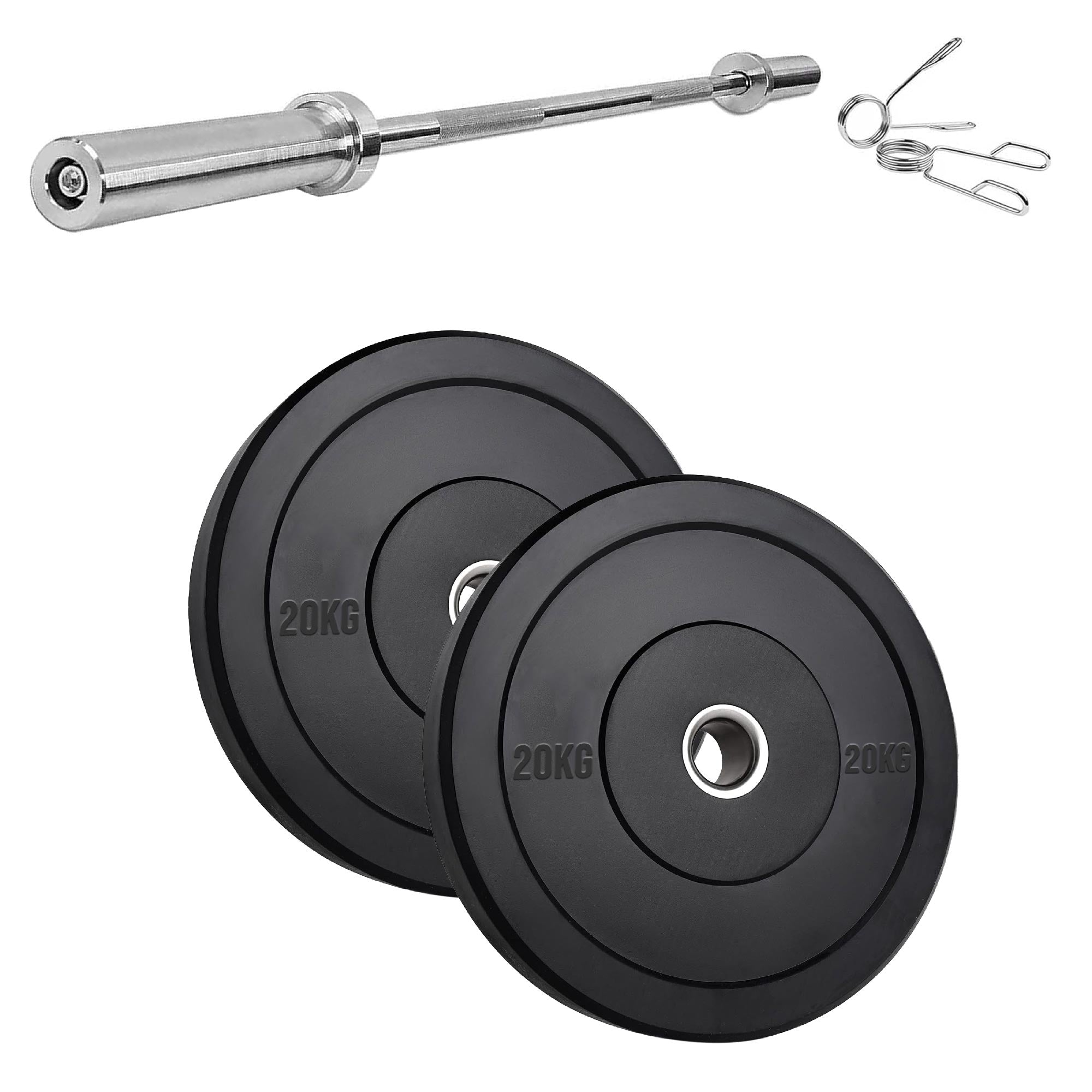 Heavy-Duty Olympic Rubber Bumper Plates – Low-Bounce Weight Set for Strength Training, Durable for Home Gym & Garage Workouts