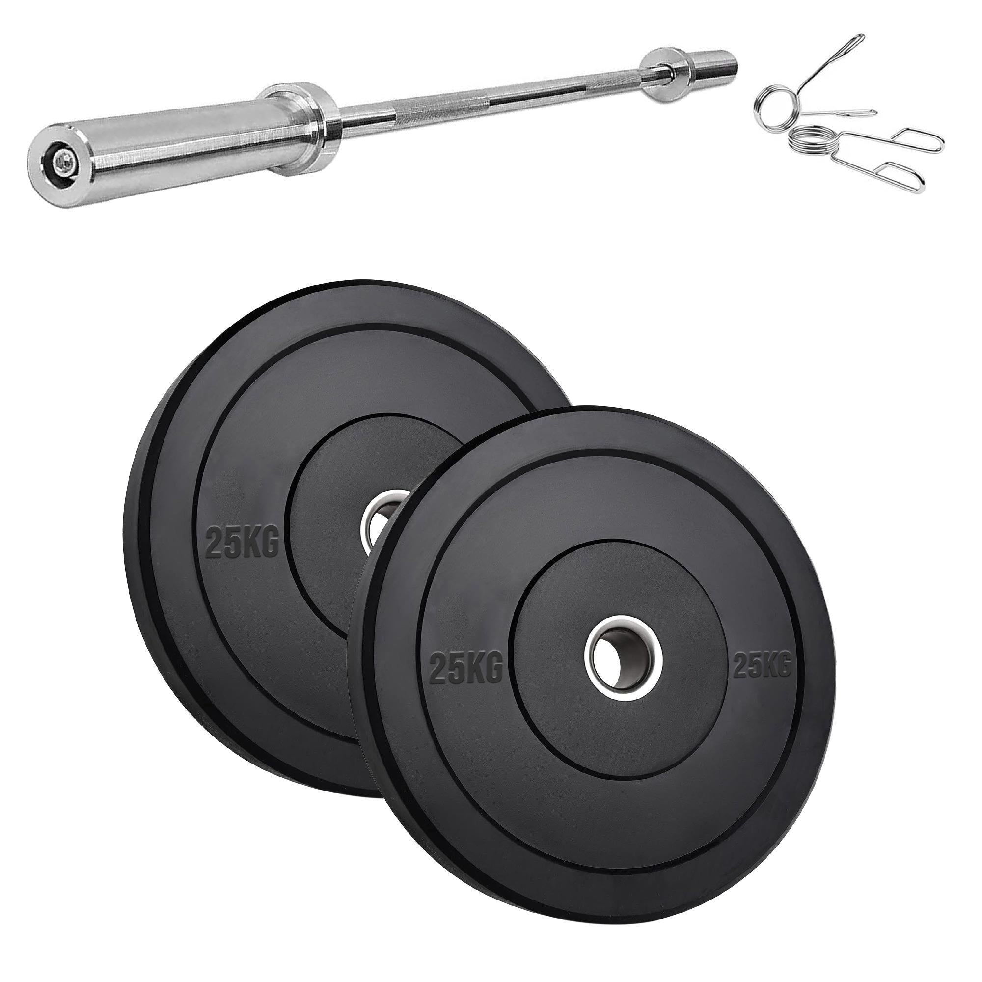 Heavy-Duty Olympic Rubber Bumper Plates – Low-Bounce Weight Set for Strength Training, Durable for Home Gym & Garage Workouts