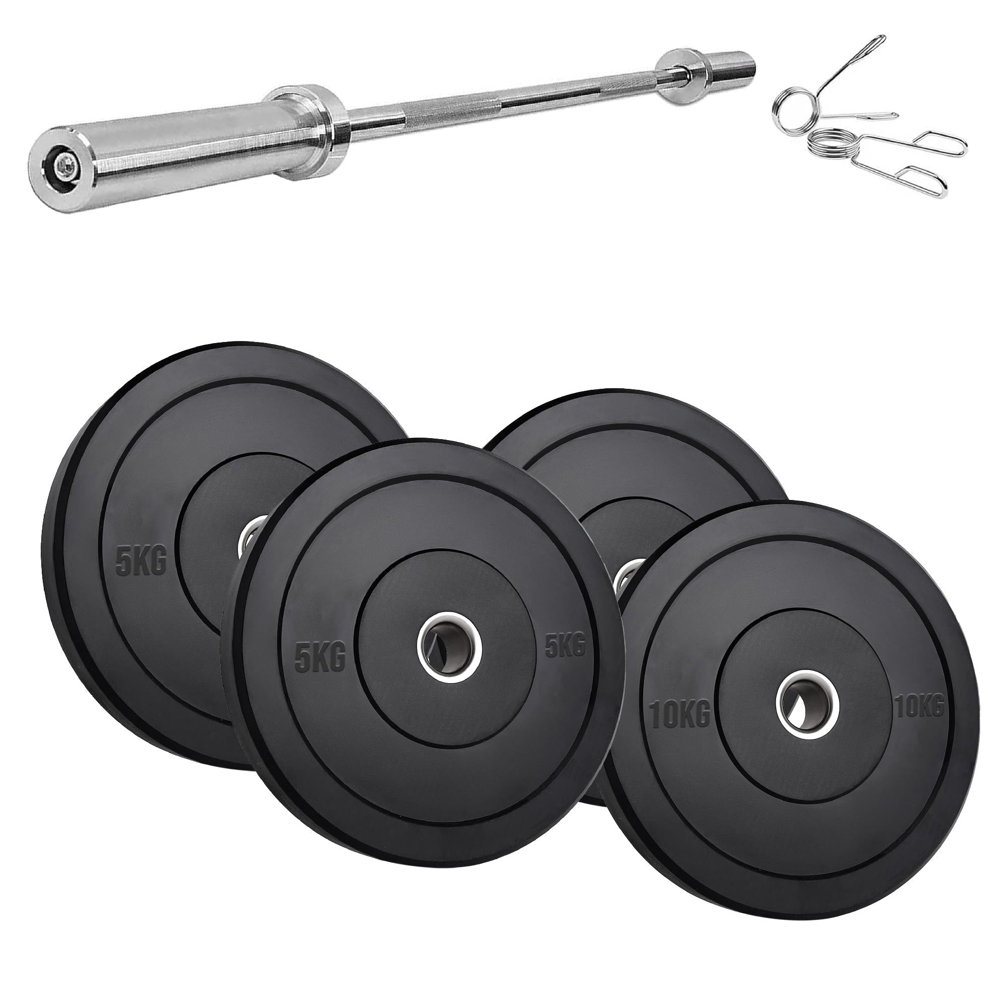 Heavy-Duty Olympic Rubber Bumper Plates – Low-Bounce Weight Set for Strength Training, Durable for Home Gym & Garage Workouts