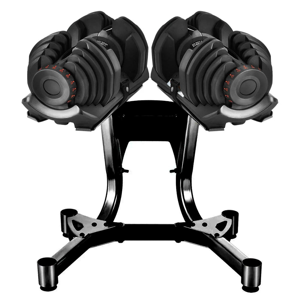 Space-Saving Adjustable Dumbbell Stand with 24kg/40kg Option – Secure Weight Rack with Safety Belt & Dial Control for Home Gym & Smart Fitness Use