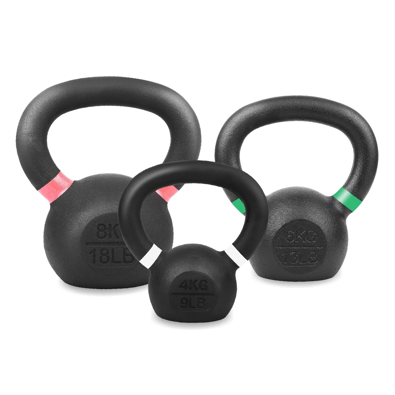 Cast Iron Kettlebells – Powder-Coated, Ergonomic Grip, Multi-Weight Options – Ideal for Strength Training, Home Workouts, and Functional Fitness