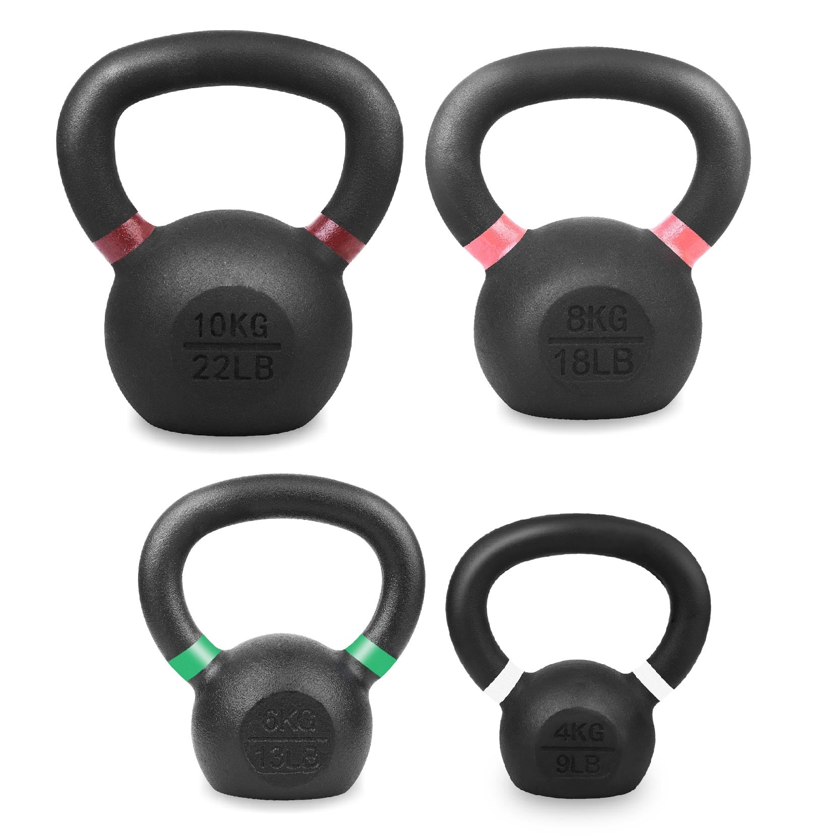 Cast Iron Kettlebells – Powder-Coated, Ergonomic Grip, Multi-Weight Options – Ideal for Strength Training, Home Workouts, and Functional Fitness
