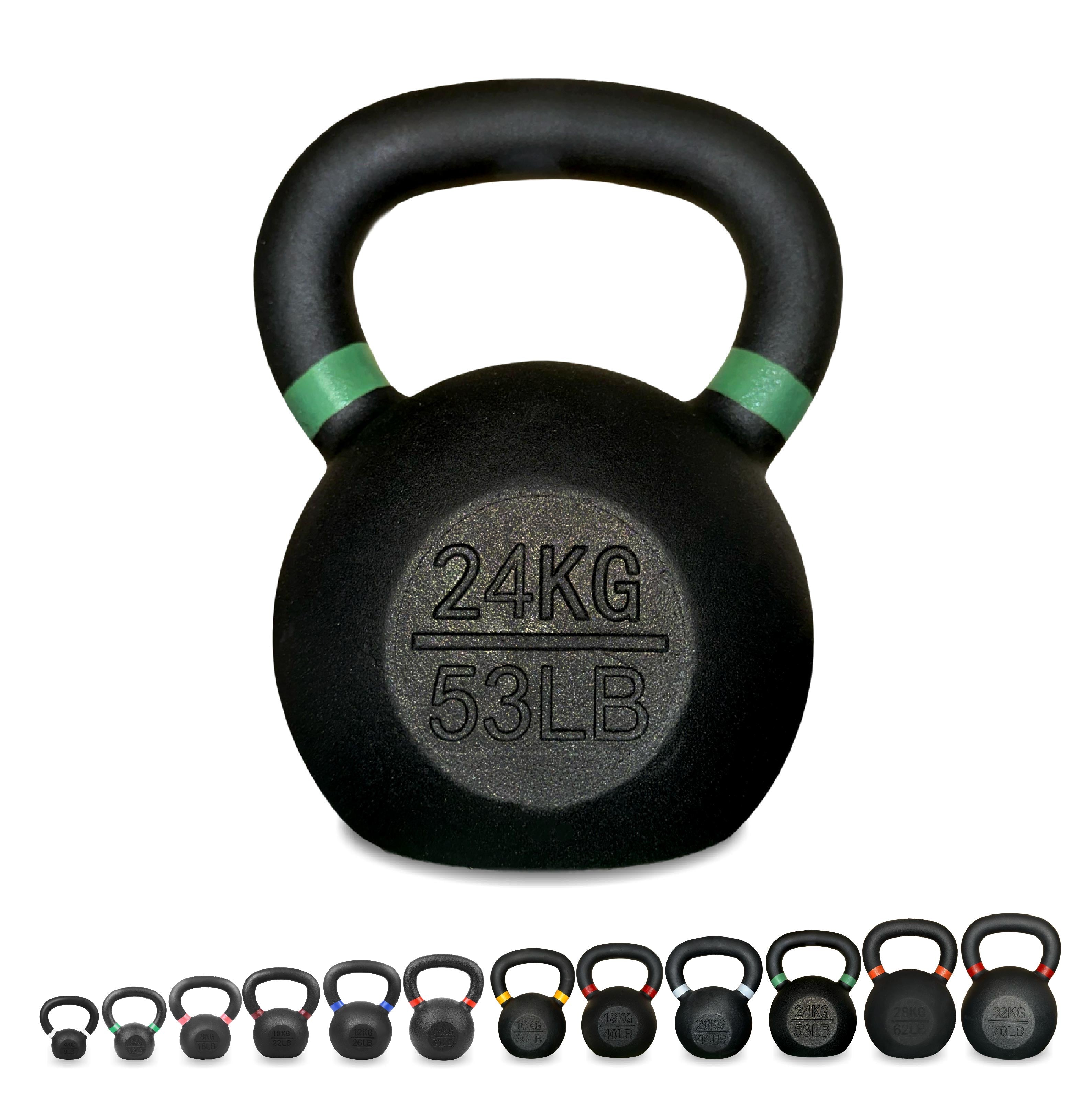 Cast Iron Kettlebells – Powder-Coated, Ergonomic Grip, Multi-Weight Options – Ideal for Strength Training, Home Workouts, and Functional Fitness