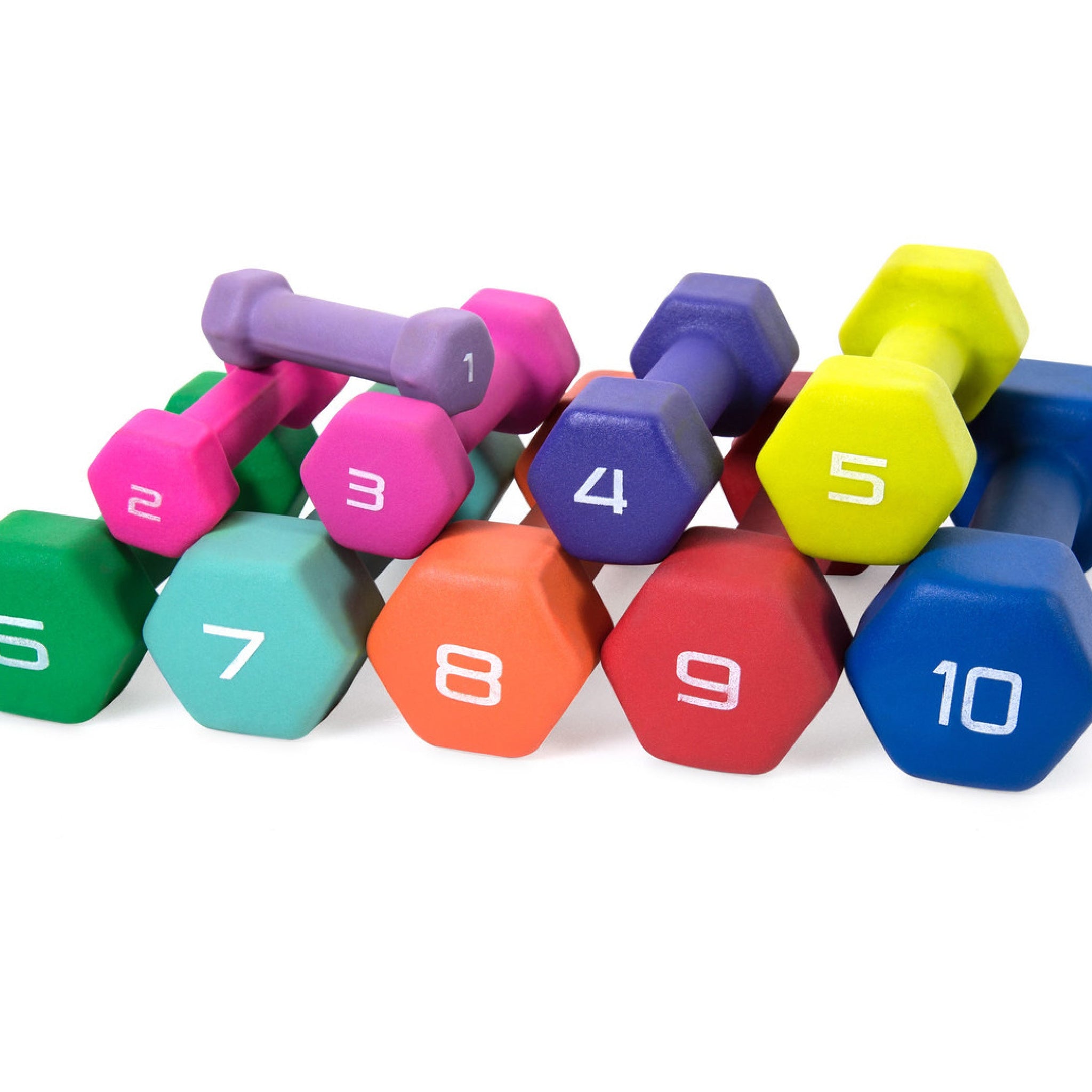 Hex Neoprene Dumbbell Set – Anti-Roll Design, Non-Slip Grip, Durable Coating – Perfect for Home Gym Strength Training, Toning & Easy Compact Storage