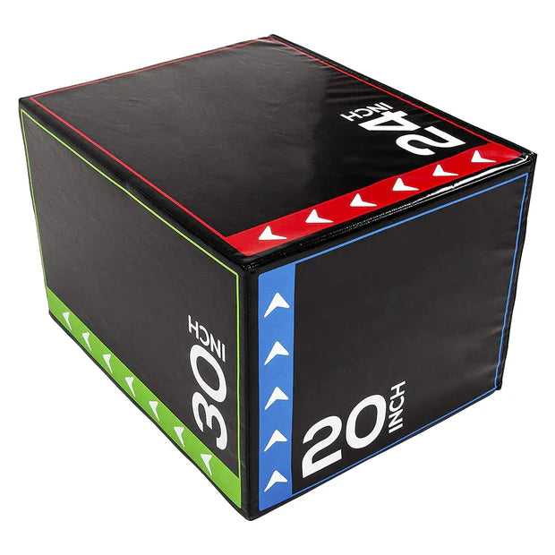 Black plyometric box with 16