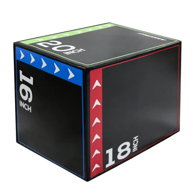 Black box with measurement markings on a white background