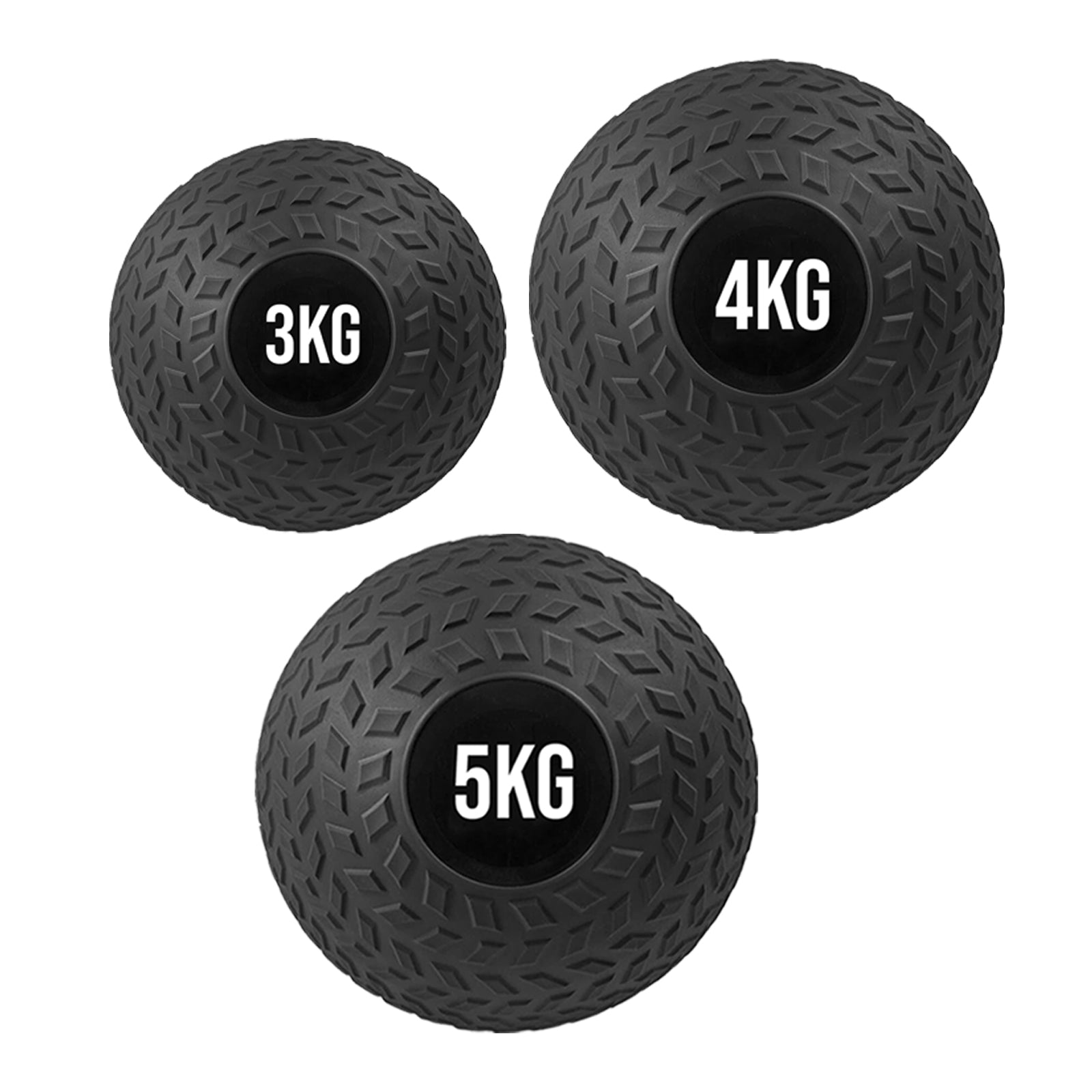 Heavy Duty Treaded Slam Balls – Non-Bounce Rubber Weight Balls for Core, Power & Strength Workouts | Individual & Set Options (3KG–25KG)