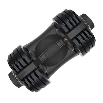 Black cylindrical device with multiple knobs on a white background