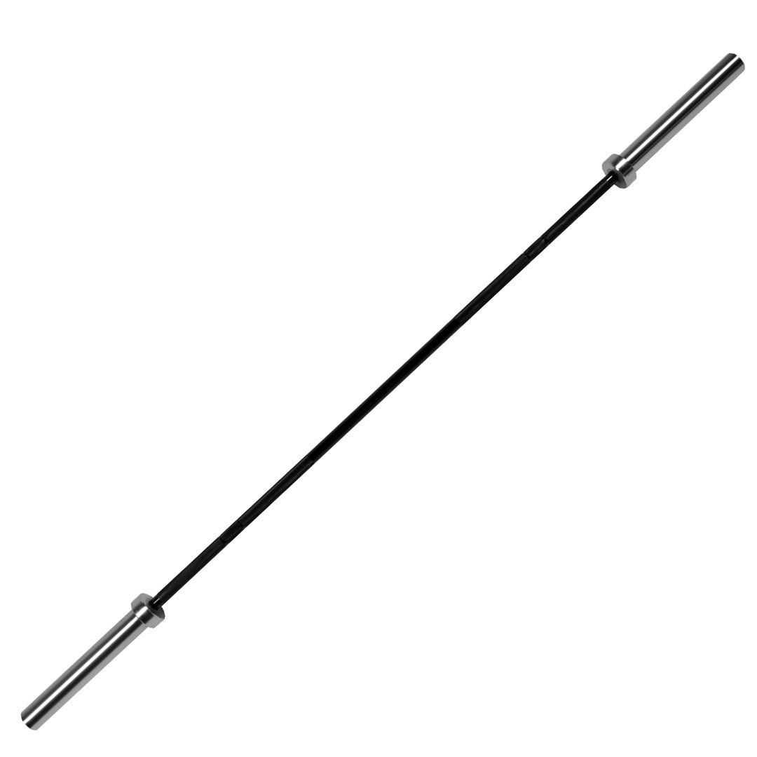 Heavy-Duty Chrome Barbell – Olympic 2" Weightlifting Bar with Textured Grip & Spring Collars – Built for Deadlifts, Squats, Bench Press – Home Gym Essential