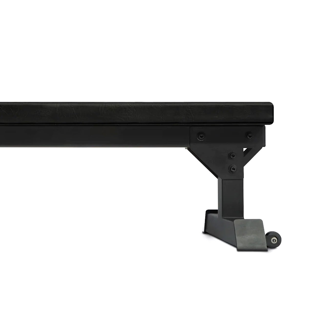 Heavy-Duty Flat Workout Bench – 300kg Load, Compact Steel Frame, Cushioned Pad & Transport Wheels – Perfect for Dumbbell & Chest Training at Home