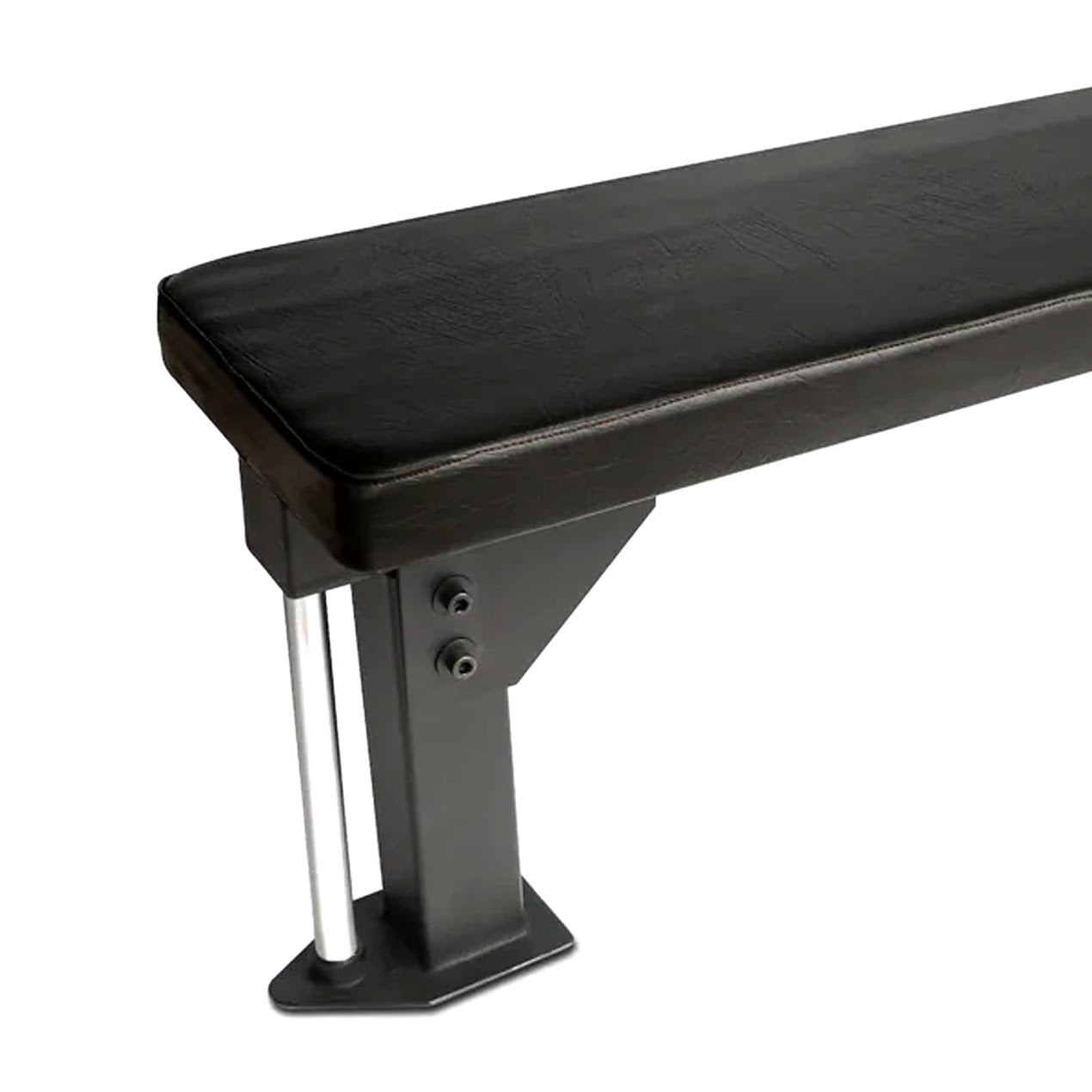 Heavy-Duty Flat Workout Bench – 300kg Load, Compact Steel Frame, Cushioned Pad & Transport Wheels – Perfect for Dumbbell & Chest Training at Home