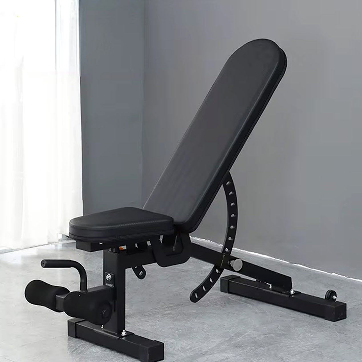 Foldable Adjustable Weight Bench – 450kg Capacity Steel Frame with 9 Backrest Positions, Cushioned for Full-Body Workouts in Home Gyms