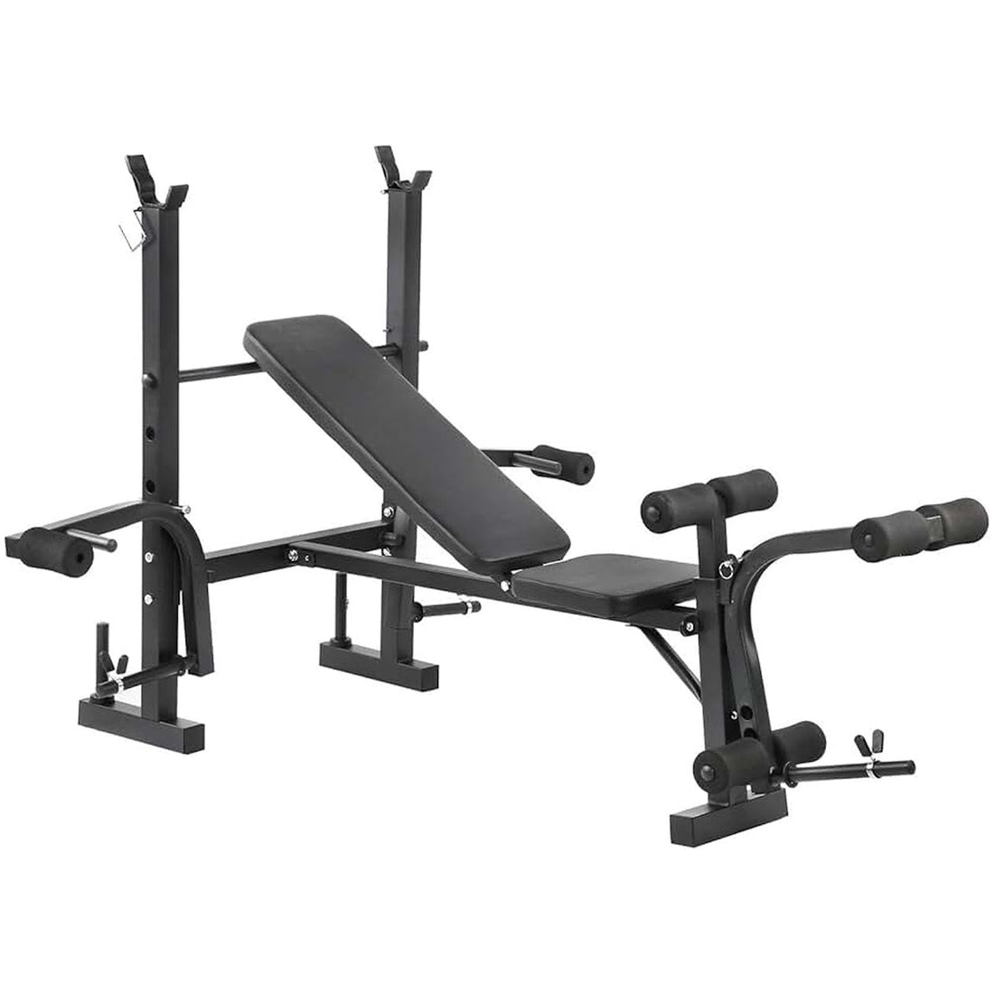 Adjustable All-in-One Weight Bench – Heavy-Duty Steel, Built-In Squat Rack, Full-Body Strength Trainer, Space-Saving Design for Home Gym Setups