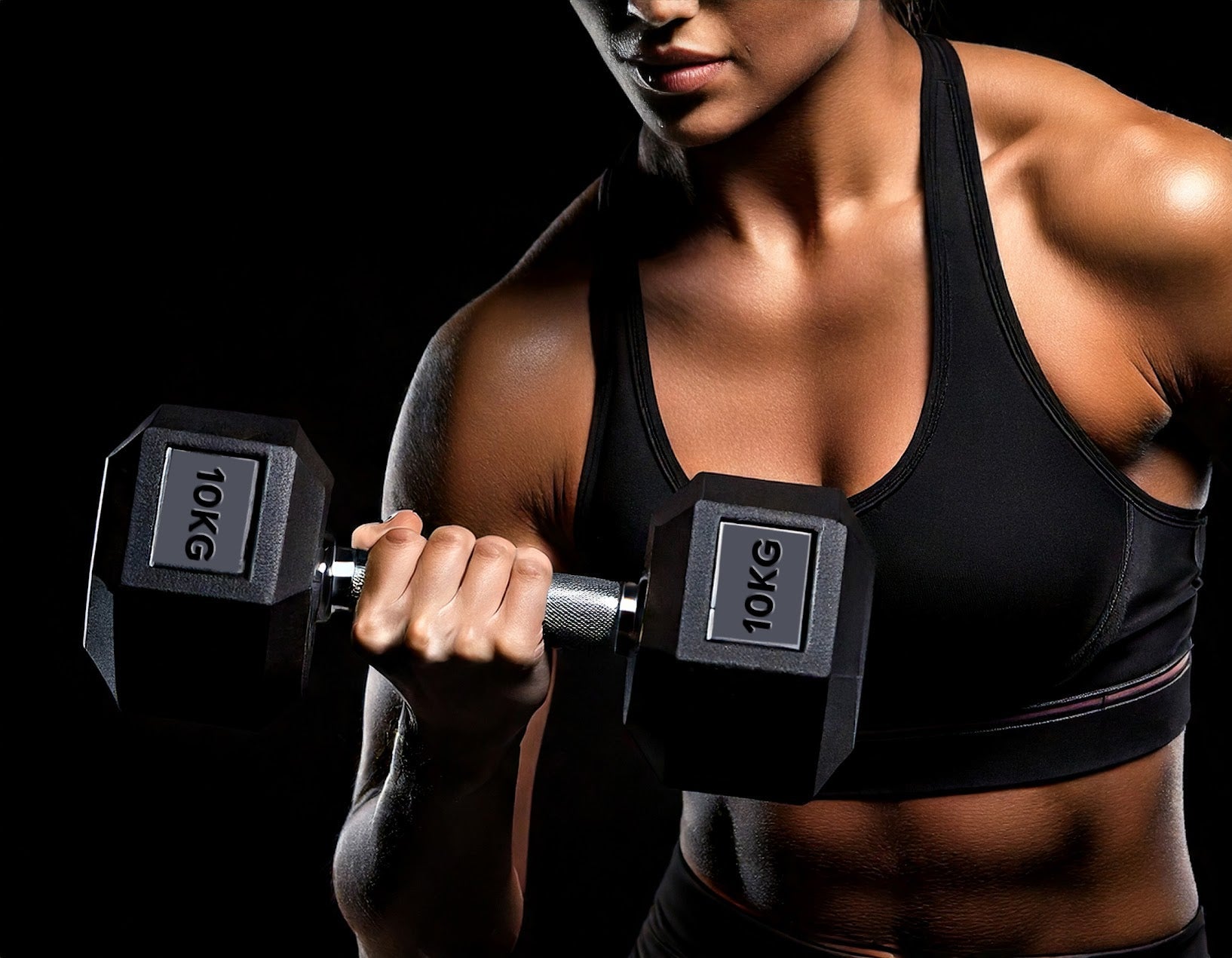 Hex Dumbbells 2.5 kg–60 kg Pairs & Sets – Rubber‑Coated Anti‑Roll Weights with Knurled Chrome Handles – Complete Strength Training Range for Home & Studio Gym