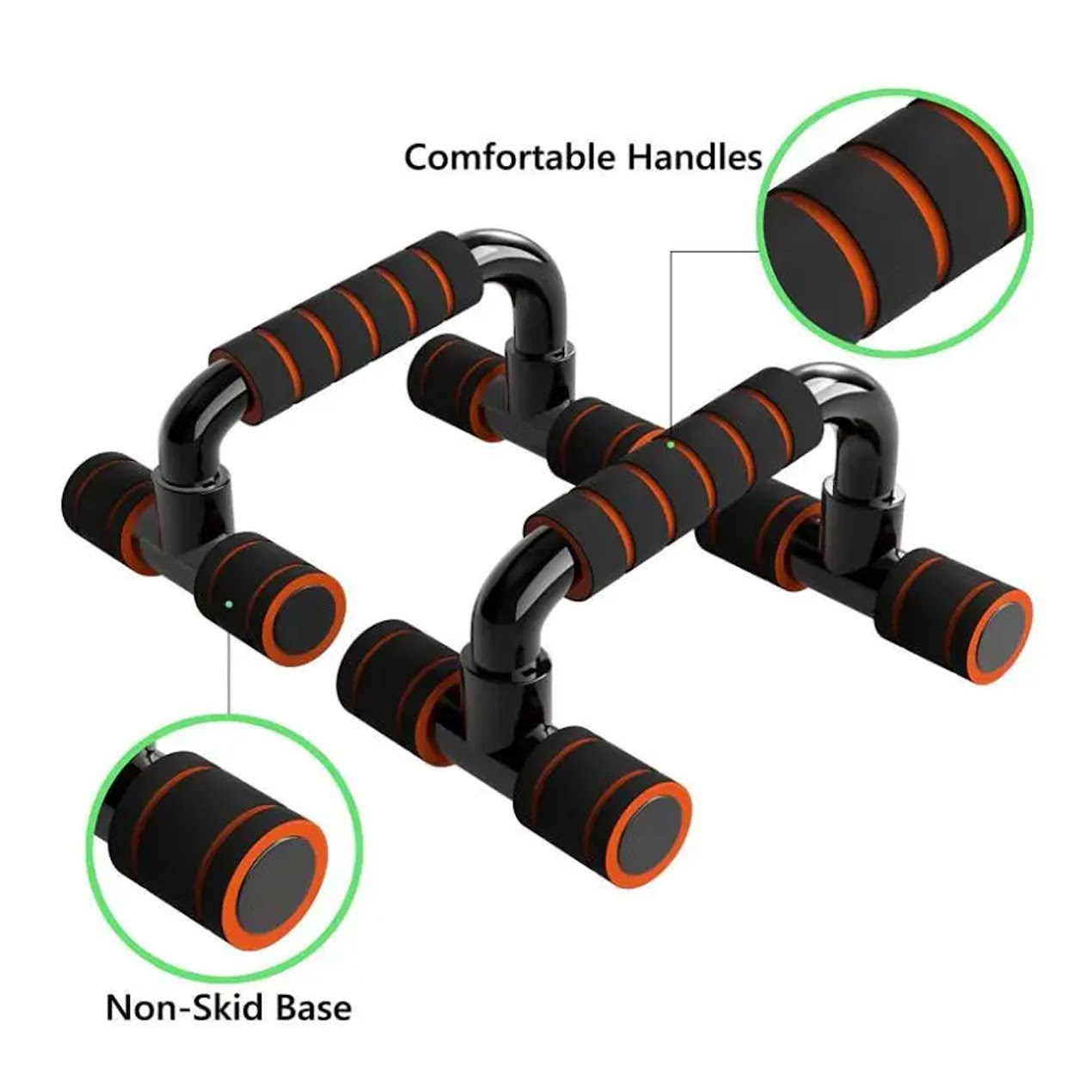 Ergonomic Push-Up Bars with Anti-Slip Handles – Lightweight Solid Frame for Wrist Support & Upper Body Training – Perfect for Home Gym & Portable Workouts