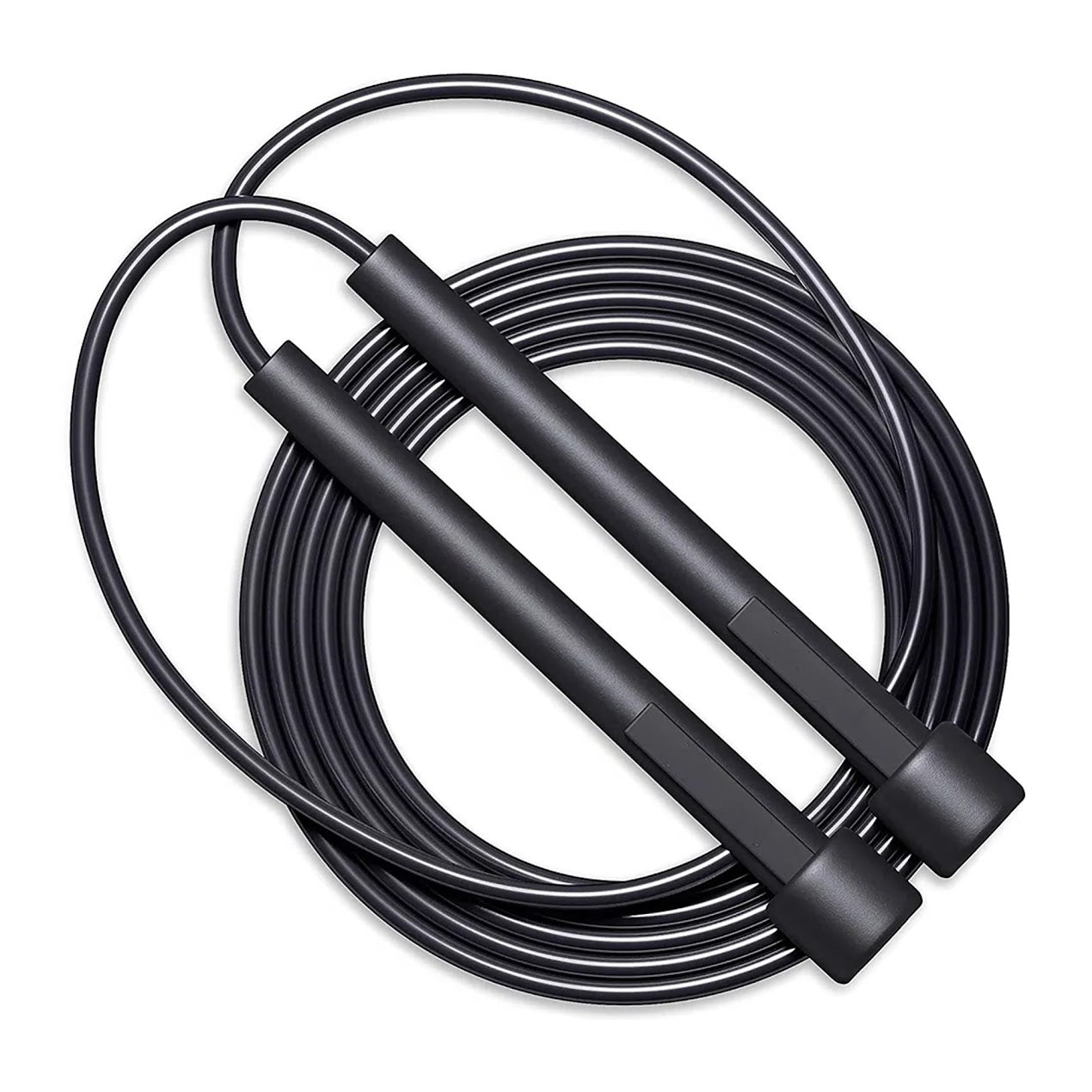 Adjustable Black Skipping Rope – Durable PVC Cord, Ergonomic Non-Slip Handles – Ideal for Cardio, HIIT, and Home Fitness Workouts