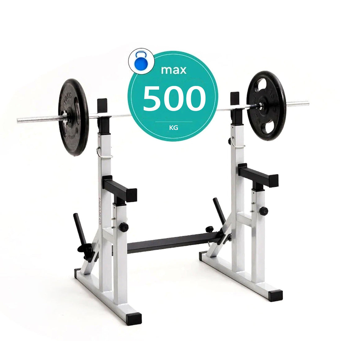 Heavy-Duty Adjustable Squat Rack with Bench Press Support – Steel Frame, Dip Handles, 400kg Capacity – Strength Training for Home Gyms