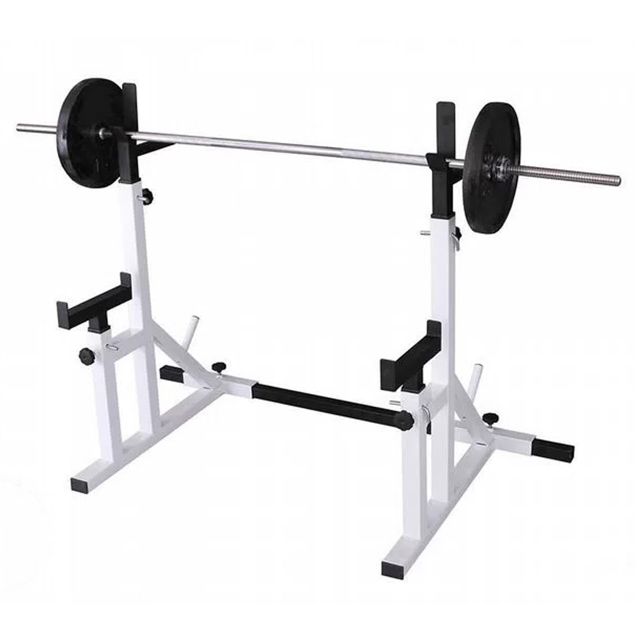 Heavy-Duty Adjustable Squat Rack with Bench Press Support – Steel Frame, Dip Handles, 400kg Capacity – Strength Training for Home Gyms