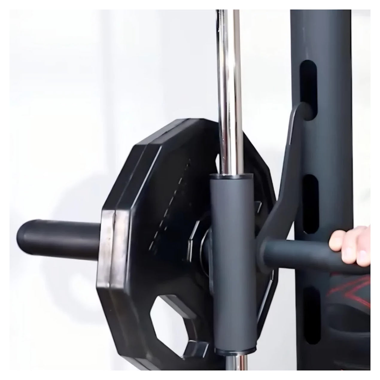 Multi-Function Smith Machine with Pull-Up Bar – Steel Squat Rack for Home Gym, Adjustable Bar Track, Total Body Strength Training Solution