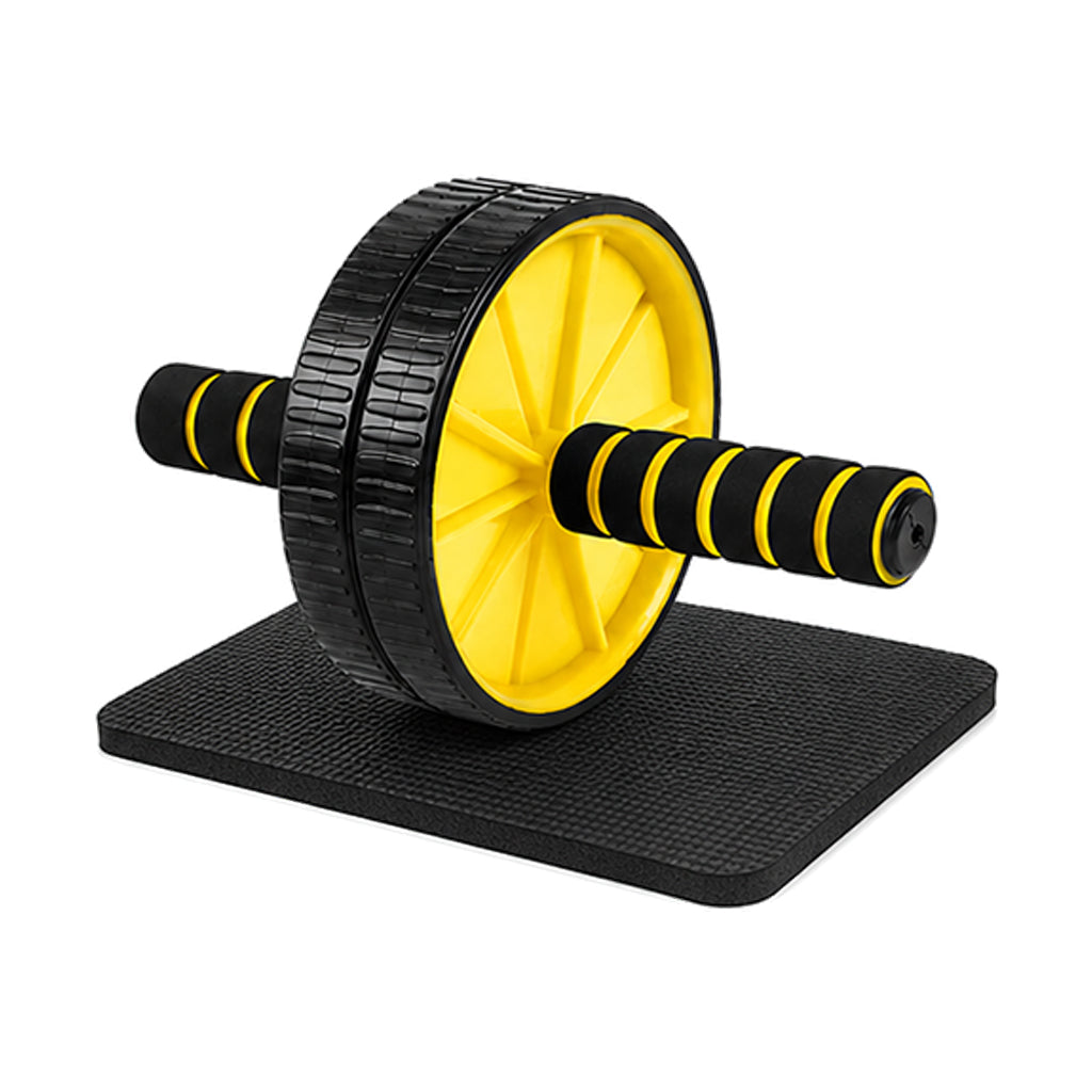 Dual-Wheel Ab Roller with Knee Pad – Stable Core Trainer for Home Workouts, Compact Design for Abs & Strength Training, Ideal for Small Spaces & Gym Setups